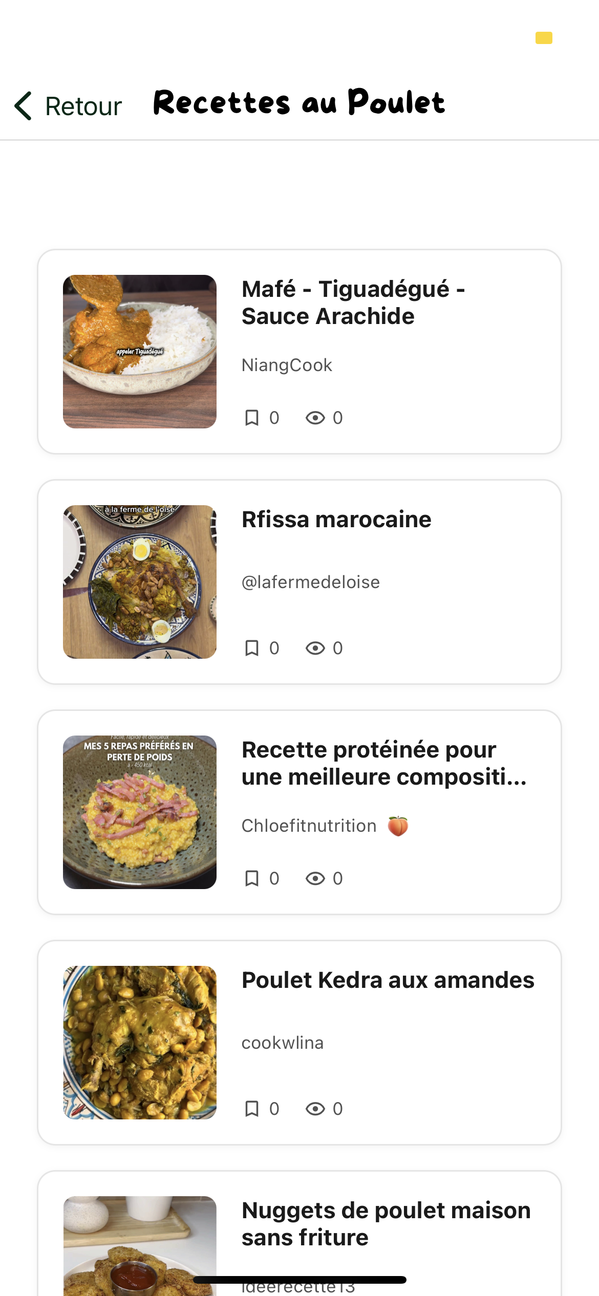 Vue d'une playlist thématique dans GoomY